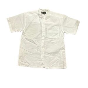 Eddie Bauer vtg white cotton cottagecore blouse embroidered M